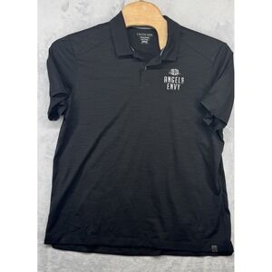 Trimark Angels Envy Burbon Whisky Short Sleeve Polo Shirt Black Men's Size XL